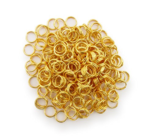 Schlüsselringe/split Rings 6mm Durchmesser Farbe Gold 15g ca.150 Stk von WEBandBUY