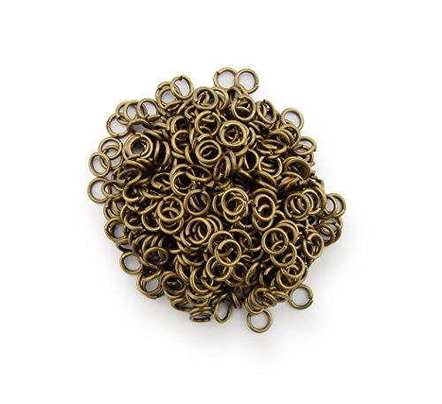 Binderinge/jump Rings 4mm Durchmesser Farbe Antik Bronze 15g ca.420 Stk von WEBandBUY