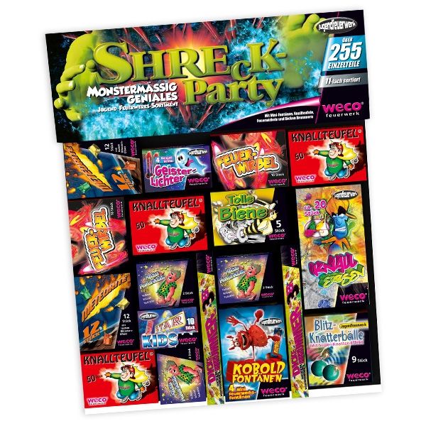 "Shreck Party" Feuerwerkssortiment, 11-fach sortiert von WECO Feuerwerk