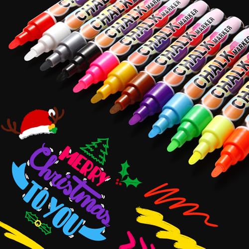 WECUTE 12 Farben Kreidestifte für Tafel Abwaschbar,6mm Neon Flüssigkreide für Fenster,Kreidemarker für Glas & Tafeln,Tafelstift,Bunt Fensterstifte, Glasmalstifte,Whiteboard Marker (6 mm – 12 Farben) WECUTE 12 Farben Kreidestifte für Tafel Abwaschbar,6mm Neon Flüssigkreide für Fenster,Kreidemarker für Glas & Tafeln,Tafelstift,Bunt Fensterstifte, Glasmalstifte,Whiteboard Marker (6 mm – 12 Farben) von WECUTE