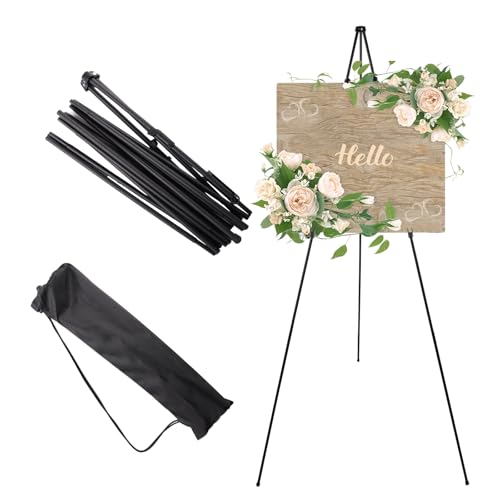WEDAMOO Künstler Staffelei Stand,160cm Verstellbares Tragbare Poster Staffelei Schwarz,Klappbar Stativ Staffelei Hochzeit,Folding Studio Teleskop Boden Metall Staffeleien für Hochzeit Poster Malerei WEDAMOO Künstler Staffelei Stand,160cm Verstellbares Tragbare Poster Staffelei Schwarz,Klappbar Stativ Staffelei Hochzeit,Folding Studio Teleskop Boden Metall Staffeleien für Hochzeit Poster Malerei von WEDAMOO