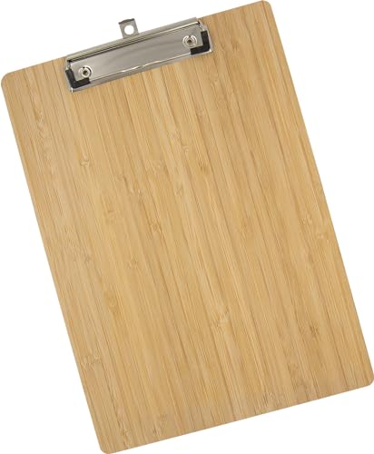 WEDO® Klemmbrett DIN A4 aus Bambus Schreibbrett aus Holz Clipboard, Farbe Braun von WEDO