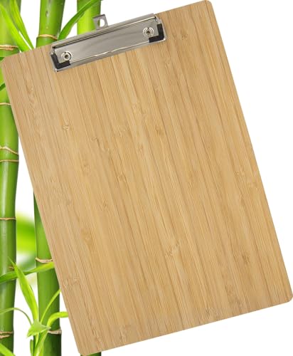 WEDO Klemmbrett DIN A4 aus Bambus, nachhaltiges Schreibbrett aus Holz, Clipboard für Büro und unterwegs, braun, natur von WEDO