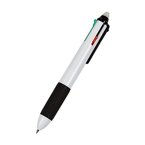 WEDO 2564400 256226 Vierfarb-Kugelschreiber (mit Schiebemechanik und vier auswechselbaren DIN Kurz-Minen im Etui) chrom/schwarz/rot/blau/grün, nur Stift von WEDO