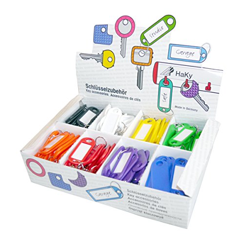 WEDO 2628018 Schlüsselanhänger aus Kunststoff mit Ring, auswechselbare Etiketten 200 Stück im Display, farbig sortiert WEDO 2628018 Schlüsselanhänger aus Kunststoff mit Ring, auswechselbare Etiketten 200 Stück im Display, farbig sortiert von WEDO