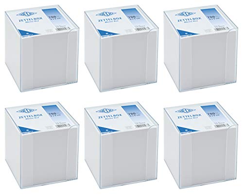 WEDO 6X Zettelbox Ersatzpapier weiß von WEDO