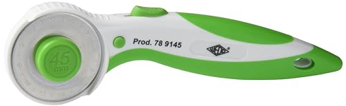 WEDO 789145 Rollmesser Comfortline mit Schiebemechanismus für präzise Schnitte 45 mm Durchmesser Grün Regulär von WEDO