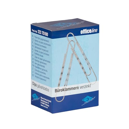 WEDO Büroklammer 77 mm gewellt, 100er Pack, glanzverzinkt WEDO Büroklammer 77 mm gewellt, 100er Pack, glanzverzinkt von WEDO