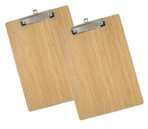 WEDO Klemmbrett DIN A4 aus Bambus, nachhaltiges Schreibbrett aus Holz, Clipboard für Büro und unterwegs, braun, natur (Braun 3er Set, 32,5 x 22,5 x 1,3 cm) von WEDO