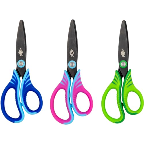 WEDO Schere Gripy 13 cm – Präzisionsschere mit rostfreien Edelstahlklingen & PVD-Beschichtung, ergonomisch & rutschfest, leicht & langlebig – Bastel-, Schul- & Büro-Schere in Pink, Grün oder Blau von WEDO