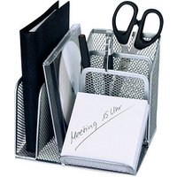 WEDO Schreibtisch-Organizer Office silber Metall 4 Fächer 15,8 x 13,5 x 14,5 cm von WEDO