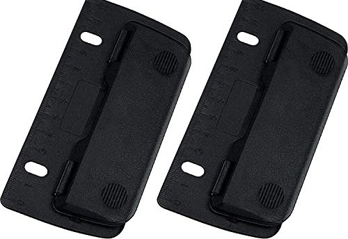 WEDO Taschenlocher Kunststoff (zum Abheften für 8 cm Lochung, 2 Fach, mit 12 cm Skala) (2X 8cm schwarz) von WEDO