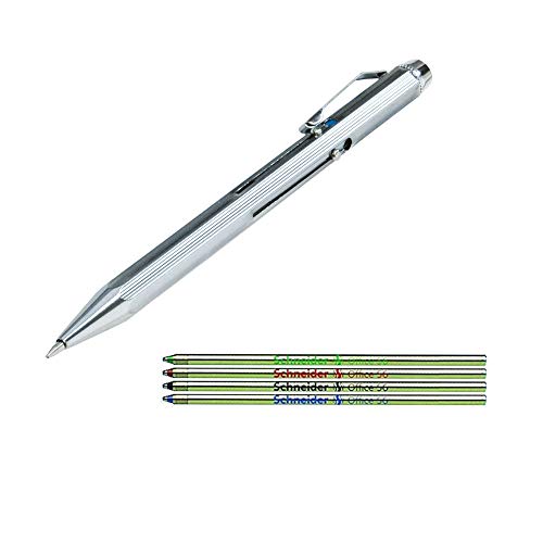 WEDO Vierfarb-Kugelschreiber mit Schiebemechanik (Stift + Ersatzminen) von WEDO