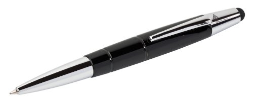 Wedo 26125001 Touch Pen Pioneer 2-in-1 (leitfähiger Eingabestift für alle Smartphones und Tablet PCs, inklusiv integriertem Kugelschreiber, 13 cm) schwarz von WEDO