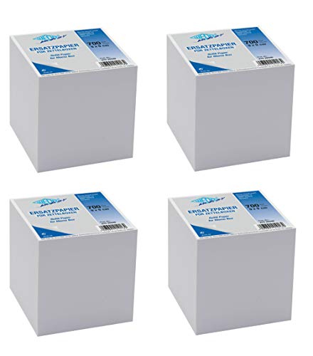 Wedo 27026500 Ersatzpapier (für Zettelbox, holzfrei, 9 x 9 cm, 700 Blatt) (4, weiß) von WEDO