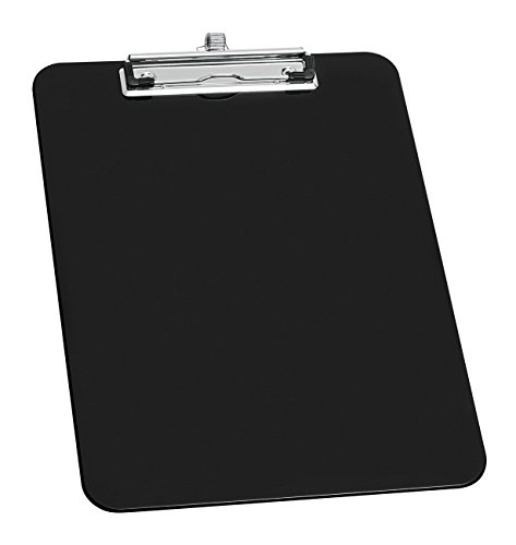 Wedo 576601 Klemmbrett A4, Stifthalter, Aufhängeöse, Metallklemme 32, 9 x 22, 7 x 1, 5 cm, Polystyrol, schwarz von WEDO