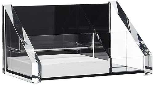 Wedo 605101 Butler Acryl Exclusiv, 3 Fächer, Zettelbox inkl. 150 Blatt Papier Rutschfeste Gummifüße, glasklar/schwarz Wedo 605101 Butler Acryl Exclusiv, 3 Fächer, Zettelbox inkl. 150 Blatt Papier Rutschfeste Gummifüße, glasklar/schwarz von WEDO