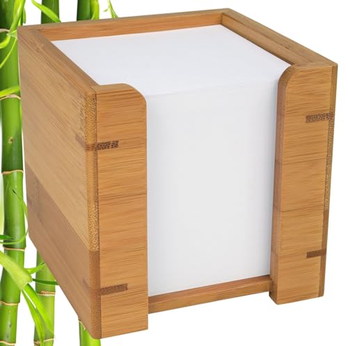Wedo 61707 Zettelbox Bambus, inkl. 900 Blatt Papier 9 x 9 cm, im Geschenkkarton, braun Wedo 61707 Zettelbox Bambus, inkl. 900 Blatt Papier 9 x 9 cm, im Geschenkkarton, braun von WEDO