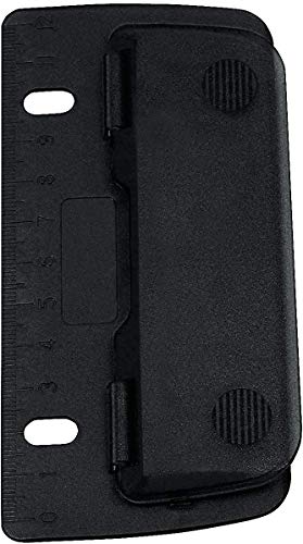 Wedo 67801 Taschenlocher Kunststoff (zum Abheften für 8 cm Lochung, 2 fach, mit 12 cm Skala) schwarz von WEDO