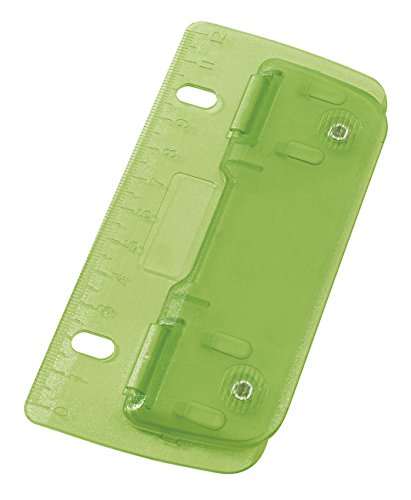 Wedo 67811 Taschenlocher (aus Kunststoff zum Abheften für 8 cm Lochung, mit 12 cm Skala) hellgrün von WEDO