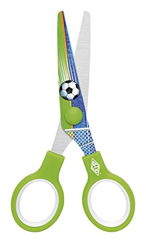 Wedo 7343011 Motivschere Magic Kinderschere Magic, Motiv Fußball, bedruckte Abgerundete Scherenblätter, rostfreier Edelstahl Länge 13 cm, hellgrün Wedo 7343011 Motivschere Magic Kinderschere Magic, Motiv Fußball, bedruckte Abgerundete Scherenblätter, rostfreier Edelstahl Länge 13 cm, hellgrün von WEDO
