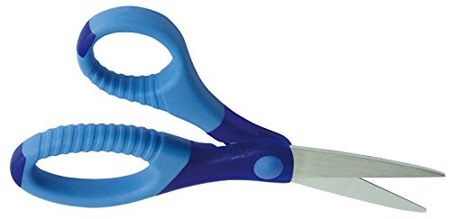 Wedo 773503 Bastelschere (Gripy 5 Zoll spitz, aus rostfreiem Edelstahl, 13 cm) blau von WEDO