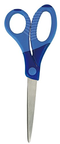 Wedo 773603 Bastelschere (Gripy 6 Zoll spitz, aus rostfreiem Edelstahl, 17,5 cm) blau von WEDO