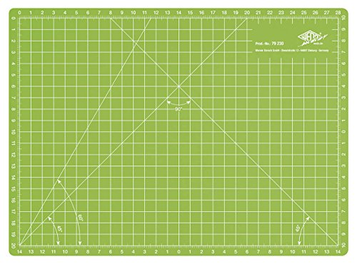 Wedo 79230 Schneidematte Comfortline A4, CM 30, beidseitig bedruckt, selbstschließende Oberfläche, 30 x 22 x 0,3 cm, apfelgrün von WEDO