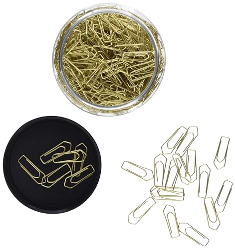 Wedo 90115040053 Büroklammern Metall 26 mm, 400 Stück in praktischer Dose, Messing Wedo 90115040053 Büroklammern Metall 26 mm, 400 Stück in praktischer Dose, Messing von WEDO