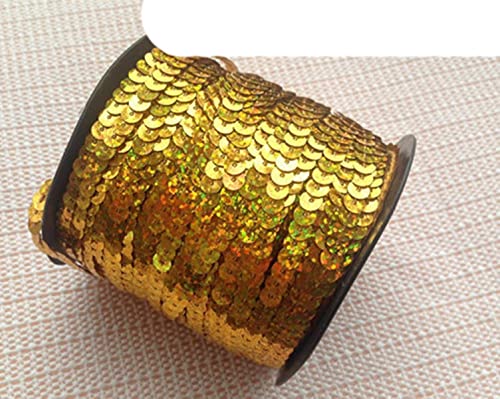1 Rolle mit losem Durchmesser runde flache Pailletten 100 Yards 6 mm Pailletten zum Aufnähen von Borten für Basteltuchzubehör Schmuck Dekorativ-8,6 mm 10 Yards 1 Rolle mit losem Durchmesser runde flache Pailletten 100 Yards 6 mm Pailletten zum Aufnähen von Borten für Basteltuchzubehör Schmuck Dekorativ-8,6 mm 10 Yards von WEDSA