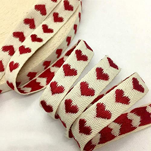5J 1,6 cm 25 Artikel Gold Lurex Twill Gurtband Baumwollband für handgefertigtes Geschenk Geschenk Blumenverpackung Weihnachtshochzeitsfeier Deco-China, TH37 rot (1,6 cm), 5 Meter (4,5 m) von WEDSA