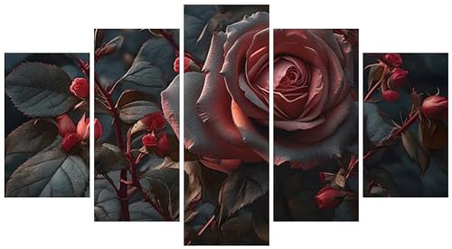 5 Stück Diamant Painting Bilder 150x90cm Groß 5D Rosen Blumen Diamond Painting Set Mosaik Kinder DIY Voll Diamant Crystal Art Malen Nach Zahlen Erwachsene Basteln für Room Decor Wohnwand E-7302 5 Stück Diamant Painting Bilder 150x90cm Groß 5D Rosen Blumen Diamond Painting Set Mosaik Kinder DIY Voll Diamant Crystal Art Malen Nach Zahlen Erwachsene Basteln für Room Decor Wohnwand E-7302 von WEEPEF