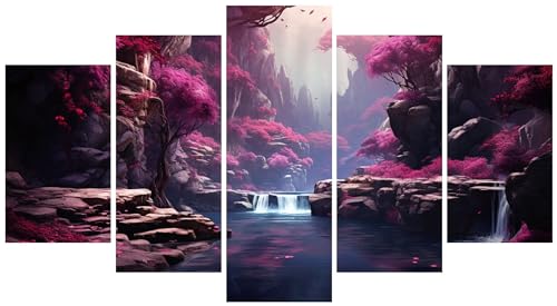 5 Stück Diamant Painting Bilder 50x30cm Groß 5D Wasserfall-Szenerie Diamond Painting Set Mosaik Kinder DIY Voll Diamant Crystal Art Malen Nach Zahlen Erwachsene Basteln für Room Decor Wohnwand E-8454 5 Stück Diamant Painting Bilder 50x30cm Groß 5D Wasserfall-Szenerie Diamond Painting Set Mosaik Kinder DIY Voll Diamant Crystal Art Malen Nach Zahlen Erwachsene Basteln für Room Decor Wohnwand E-8454 von WEEPEF