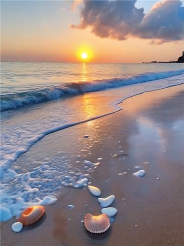 Sonnenuntergang Strand DIY Diamond Painting Kinder 5D Full Round Drill Diamant Painting Bilder, Malen Nach Zahlen Basteln Erwachsene Diamond Painting Zubehör Set für Home Wand Decor 35x50cm W-12933 Sonnenuntergang Strand DIY Diamond Painting Kinder 5D Full Round Drill Diamant Painting Bilder, Malen Nach Zahlen Basteln Erwachsene Diamond Painting Zubehör Set für Home Wand Decor 35x50cm W-12933 von WEEPEF