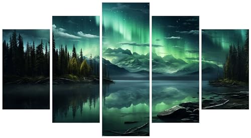 WEEPEF 5 Stück Diamant Painting Bilder 100x60cm Groß 5D Aurora-See Diamond Painting Set Mosaik Kinder DIY Voll Diamant Crystal Art Malen Nach Zahlen Erwachsene Basteln für Room Decor Wohnwand E-4686 WEEPEF 5 Stück Diamant Painting Bilder 100x60cm Groß 5D Aurora-See Diamond Painting Set Mosaik Kinder DIY Voll Diamant Crystal Art Malen Nach Zahlen Erwachsene Basteln für Room Decor Wohnwand E-4686 von WEEPEF