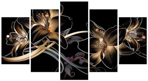 WEEPEF 5 Stück Diamant Painting Bilder 50x30cm Groß 5D Lilie! Blume! Diamond Painting Set Mosaik Kinder DIY Voll Diamant Crystal Art Malen Nach Zahlen Erwachsene Basteln für Room Decor Wohnwand E-285 WEEPEF 5 Stück Diamant Painting Bilder 50x30cm Groß 5D Lilie! Blume! Diamond Painting Set Mosaik Kinder DIY Voll Diamant Crystal Art Malen Nach Zahlen Erwachsene Basteln für Room Decor Wohnwand E-285 von WEEPEF