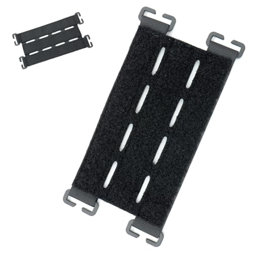 6-Zoll Taktische Klett Patches Board,Molle-Patch Panel,Molle-Klett-Panel,Taktische Patches Klett Halterung,Molle Patches Befestigungs Anzeigetafel,Taktische Zubehör für Abzeichen-Patch(Schwarz) von WEEVDRIE