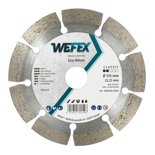 WEFEX Diamant-Trennscheibe Eco-Beton 125 mm x 22,23 mm für Betonprodukte & Steine WEFEX Diamant-Trennscheibe Eco-Beton 125 mm x 22,23 mm für Betonprodukte & Steine von WEFEX