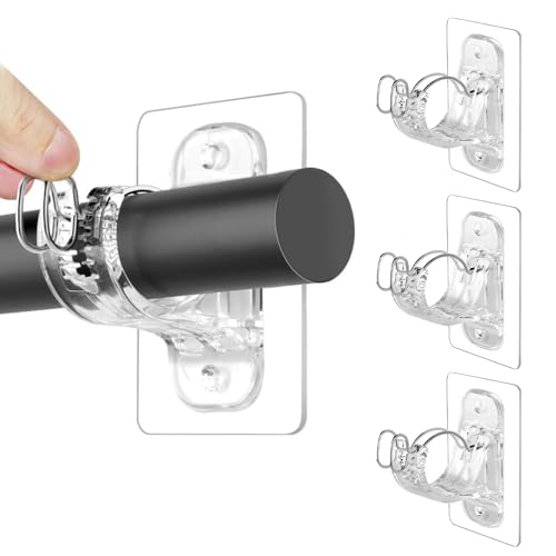 WEFHEF 4 Stück Gardinenstangenhalterungen selbstklebend Vorhangstange Wandhalterung ohne Bohren Vorhangstange Halter Gardinenstange verstellbare Vorhangstange Haken Klebehaken Bad Küche transparent WEFHEF 4 Stück Gardinenstangenhalterungen selbstklebend Vorhangstange Wandhalterung ohne Bohren Vorhangstange Halter Gardinenstange verstellbare Vorhangstange Haken Klebehaken Bad Küche transparent von WEFHEF