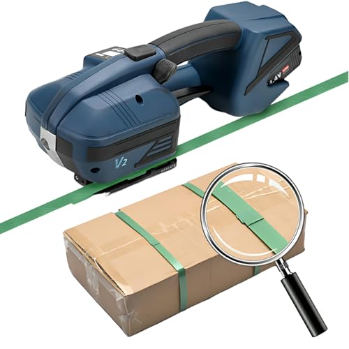 WEICNE Elektrische Umreifungsmaschine, Automatisches Umreifungsgerät Mit 2 X 4000 Mah Akku, Handumreifungsgerät Für Kunststoffverpackungen, Für 13–16 Mm Breite Pp/Pet-Bänder WEICNE Elektrische Umreifungsmaschine, Automatisches Umreifungsgerät Mit 2 X 4000 Mah Akku, Handumreifungsgerät Für Kunststoffverpackungen, Für 13–16 Mm Breite Pp/Pet-Bänder von WEICNE