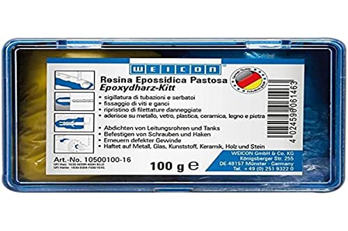 WEICON Epoxidharz pastös 100 g Reparaturkomponente Universal knetbar in einem Komplettpaket von WEICON