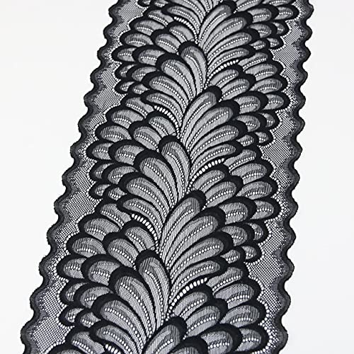 (3 meter/los) 220mm Blätter Elastische Stretch Spitze Trims Für Kleidung Zubehör Kleid Nähen Spitze Stoffe Handarbeit DIY Dekorieren von WEIDU