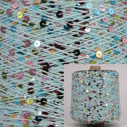 500 g/Knäuel Sommer-Eisseide, merzerisiertes Garn, spezielles Paillettengarn, DIY handgewebte Stoffpuppen-Strickwolldecke von WEIDU