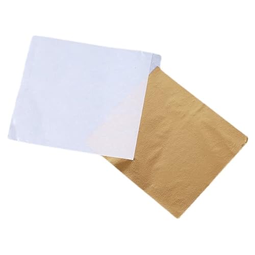 WEIDU 100 Stück 24 Karat Blattgold, essbare Goldfolienblätter für Lebensmittel, Kuchen, Dekoration, Kunst, Handwerk, Papier, Zuhause, echte Goldfolie, Vergoldung WEIDU 100 Stück 24 Karat Blattgold, essbare Goldfolienblätter für Lebensmittel, Kuchen, Dekoration, Kunst, Handwerk, Papier, Zuhause, echte Goldfolie, Vergoldung von WEIDU