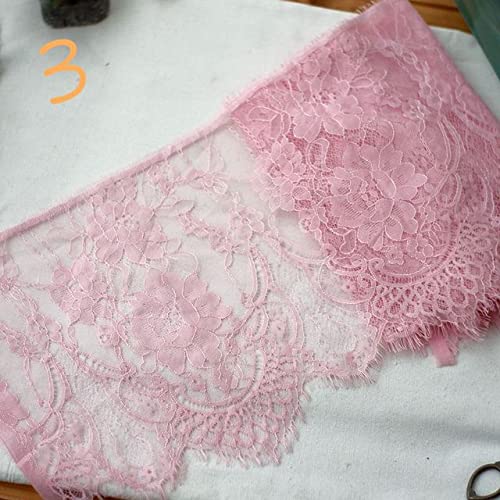 WEIDU 3 Meter Preis Spitze Floral bestickter Spitzenbesatz mit Jakobsmuschel Wimpern Spitzenkleid DIY Nähspitze von WEIDU