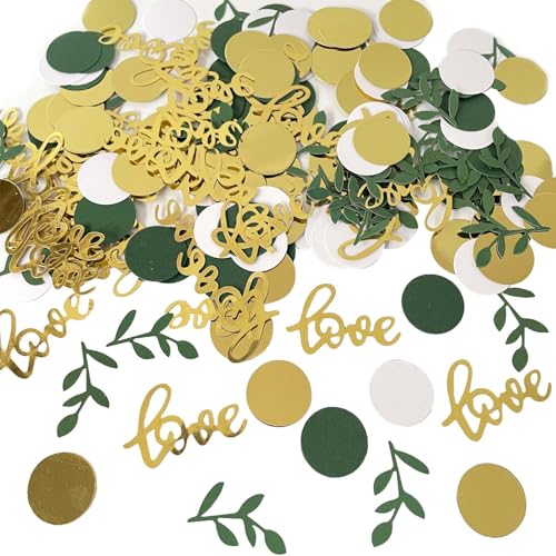 WEIKA 200 Stück Gold Glitzer Hochzeit Tischkonfetti Grün Eukalyptus Brautdusche Dekorationen Gold Love Konfetti Verlobung Party Streuung WEIKA 200 Stück Gold Glitzer Hochzeit Tischkonfetti Grün Eukalyptus Brautdusche Dekorationen Gold Love Konfetti Verlobung Party Streuung von WEIKA
