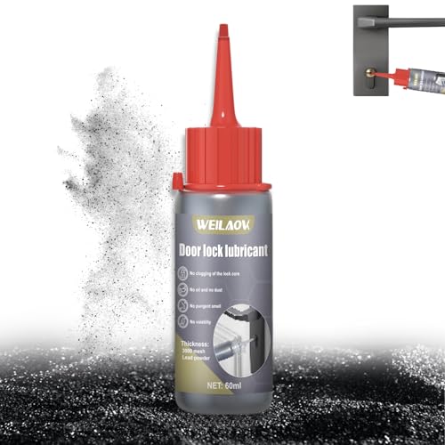WEILAOK Graphitfett, Graphit Spray, Graphitpulver, Graphitpulver für Schlösser, Graphit zum Schmieren von Türschlössern, Fensterscharnieren, Tür und Fensterschienen usw, 60 ML von WEILAOK