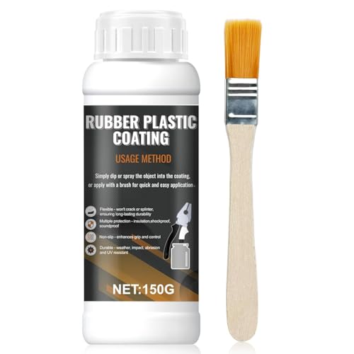 WEILAOK Gummibeschichtung, Vielseitige Gummifarbe, Flüssigkeitsgetaucht, Flexibel und Abnehmbar, Schutzbeschichtung für Zangen und Schmuckwerkzeuge DIY Handwerk, Schwarz 150g von WEILAOK