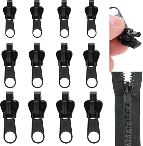 Reisverschluss-reparaturset, WEIMEIH 12 Stück Fix-reißverschluss Zipper, Reisverschluss-zipper Ersatz, Universal Reißverschluss Reparatur Set für Kleidung, Rucksack, Gepäck, Schlafsack Reisverschluss-reparaturset, WEIMEIH 12 Stück Fix-reißverschluss Zipper, Reisverschluss-zipper Ersatz, Universal Reißverschluss Reparatur Set für Kleidung, Rucksack, Gepäck, Schlafsack von WEIMEIH
