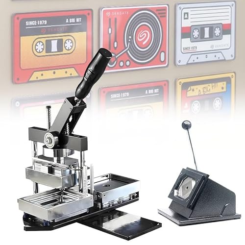 WEIMILOR Maschine zur Herstellung von quadratischen Kühlschrankmagneten, 80 x 53 mm/90 x 65 mm, DIY-Foto-Kühlschrankaufkleber-Magnetpresse + Papierschneider + 100-teilige Materialien,95x65mm WEIMILOR Maschine zur Herstellung von quadratischen Kühlschrankmagneten, 80 x 53 mm/90 x 65 mm, DIY-Foto-Kühlschrankaufkleber-Magnetpresse + Papierschneider + 100-teilige Materialien,95x65mm von WEIMILOR